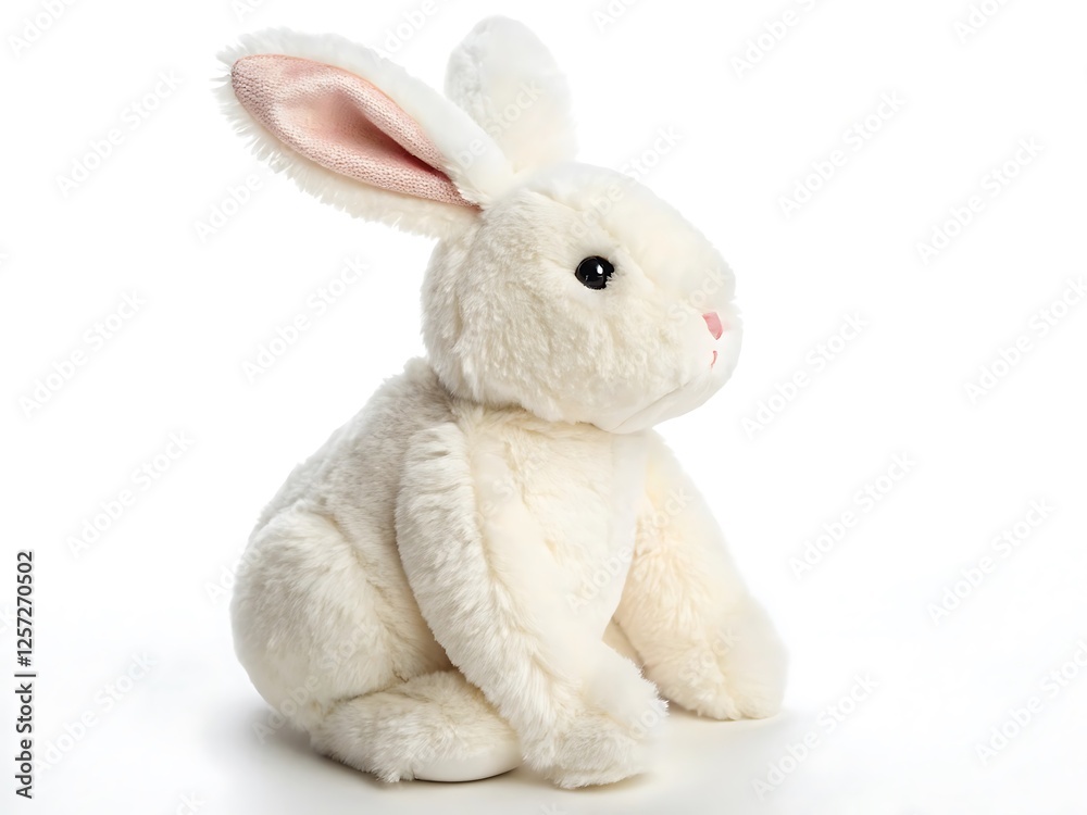 Obraz premium white rabbit on white background