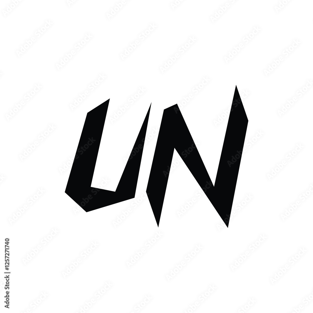 UN monogram logo design letter text name symbol monochrome logotype alphabet character simple logo UN monogram logo design letter text name symbol monochrome logotype alphabet character simple logo