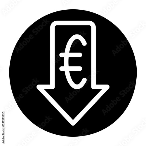 euro glyph icon