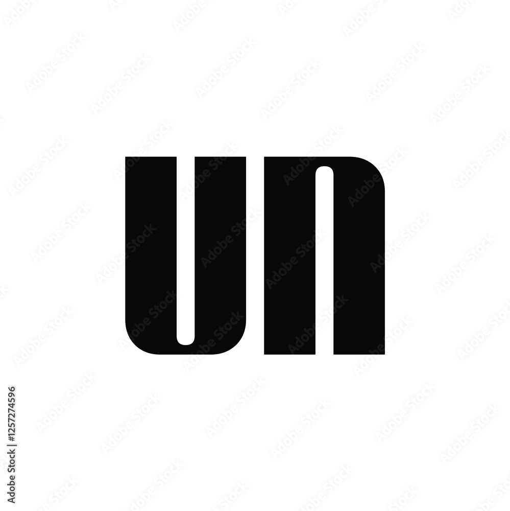 UN monogram logo design letter text name symbol monochrome logotype alphabet character simple logo UN monogram logo design letter text name symbol monochrome logotype alphabet character simple logo
