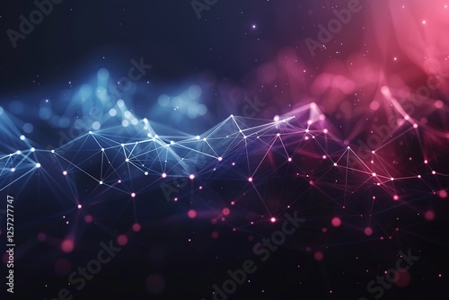 Abstract polygonal space low poly dark background with connecting dots and lines. Connection structure. Science background. Futuristic polygonal background. Triangular background. Wallpaper. Business