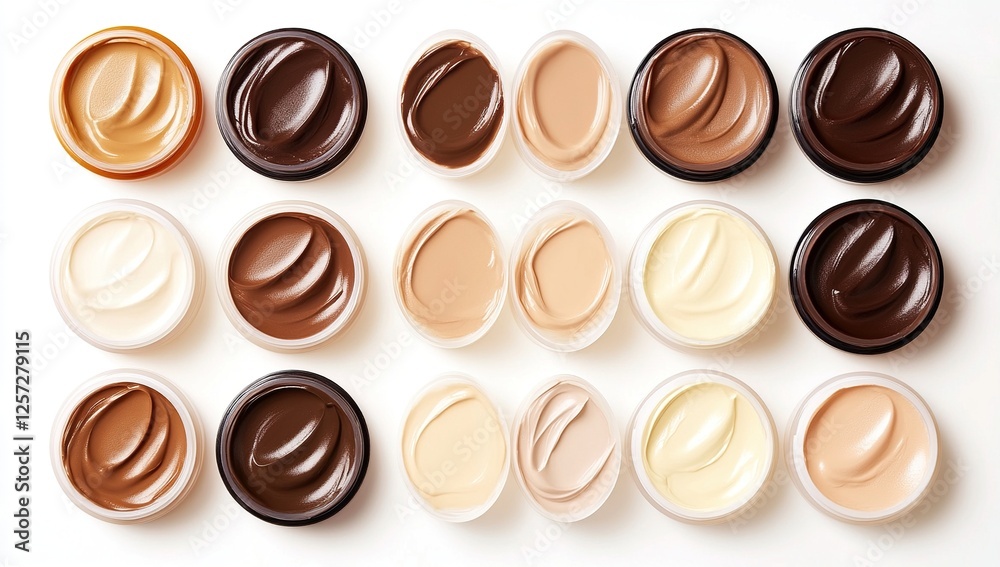 Fototapeta premium Exploring Diverse Foundation Shades: A Comprehensive Guide to Makeup