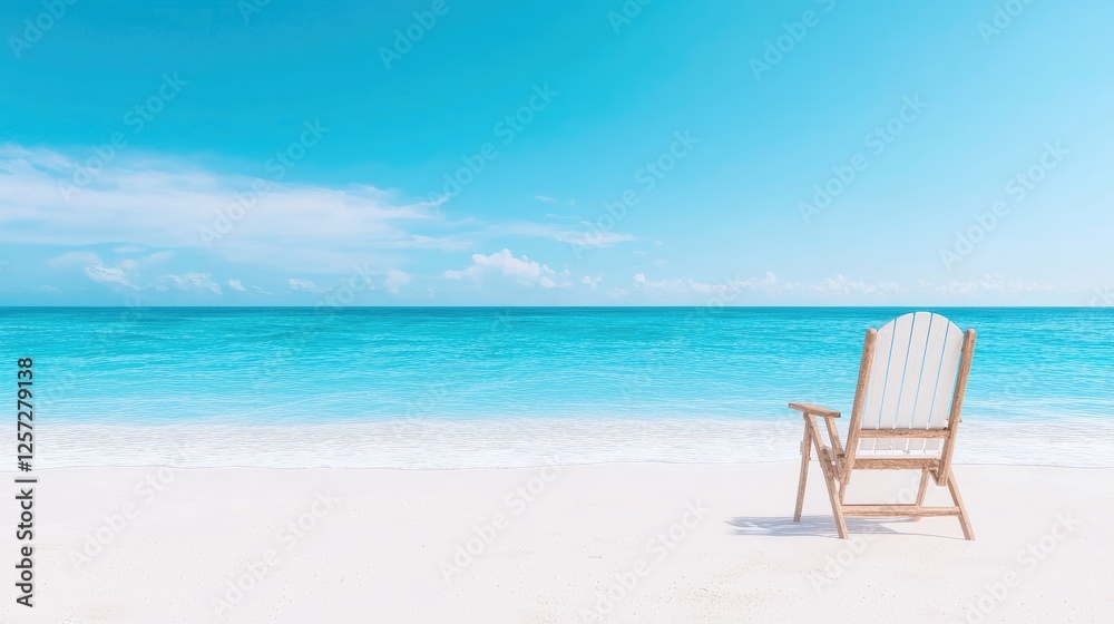 Beach chair, ocean view, relaxation, summer, travel Beach chair, ocean view, relaxation, summer, travel