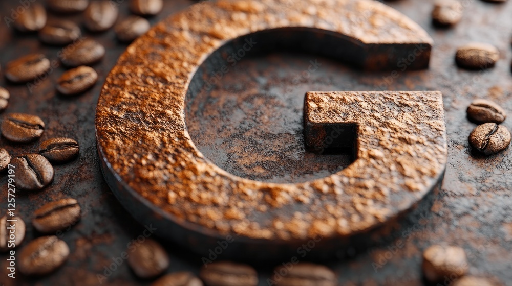 A bold G icon with rich, earthy textures, reflecting the organic beauty of roasted coffee beans