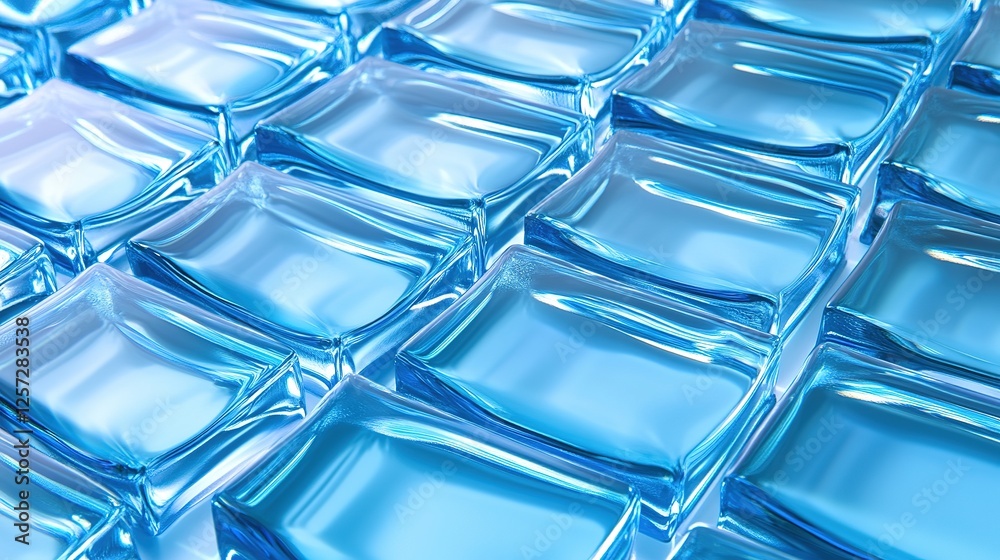 Blue Abstract Glass Background: 3D Rendering with Modern and Creative Design Blue Abstract Glass Background: 3D Rendering with Modern and Creative Design