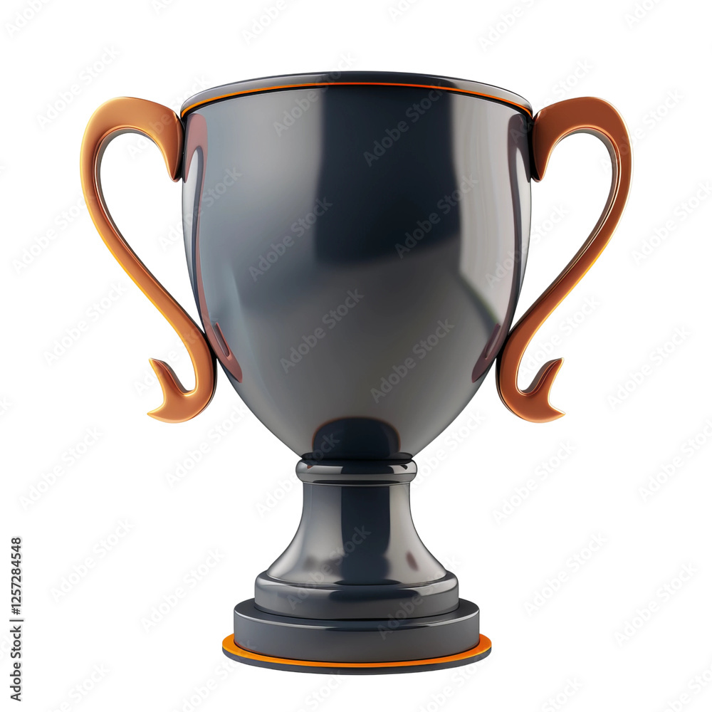 cup trophy, icon, 3D, all in dark blue and orange colors, isolated on white background cup trophy, icon, 3D, all in dark blue and orange colors, isolated on white background