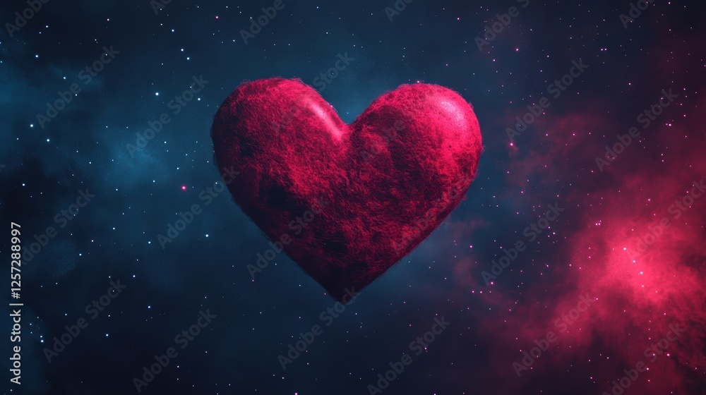 A vibrant, cosmic heart against a starry backdrop, symbolizing love and connection in the vast universe. A vibrant, cosmic heart against a starry backdrop, symbolizing love and connection in the vast universe.