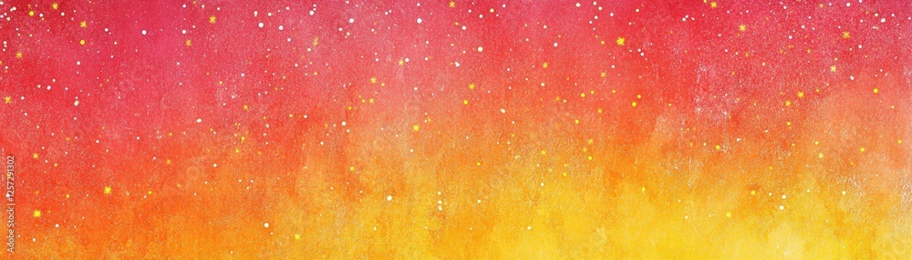 Abstract watercolor painting of a fiery sky full of stars Abstract watercolor painting of a fiery sky full of stars