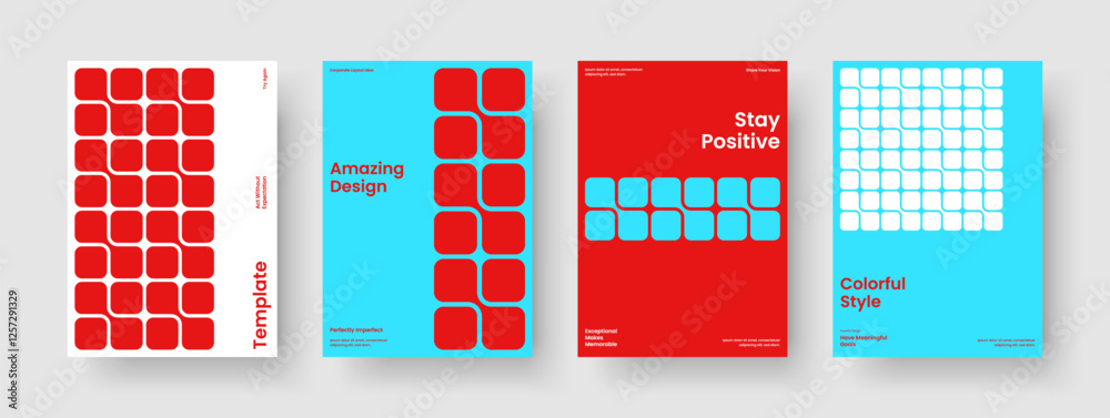 Naklejka premium Geometric Brochure Design. Isolated Poster Layout. Creative Banner Template. Book Cover. Flyer. Report. Background. Business Presentation. Notebook. Handbill. Advertising. Newsletter. Catalog