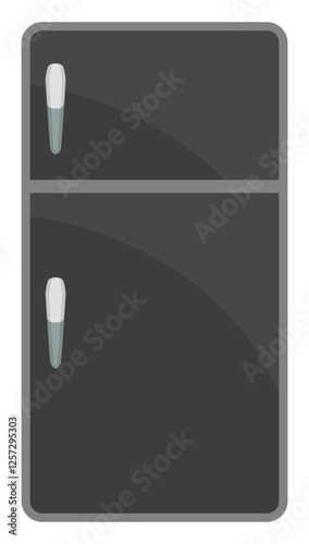 Refrigerator flat vector icon isolated on white background.