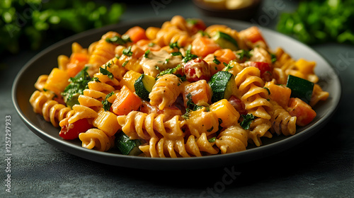 Photo - Delicious Fusilli Pasta with Vegetables and Herbs