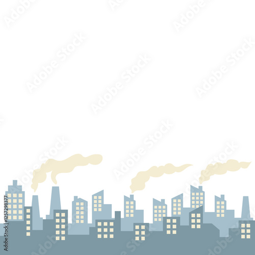 Urban Air Pollution Illustration