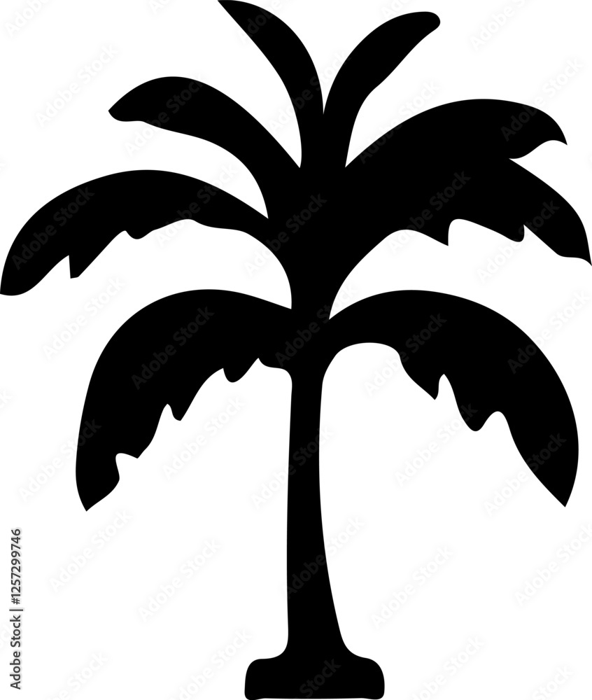 Naklejka premium vector illustration of a silhouette of a leaf