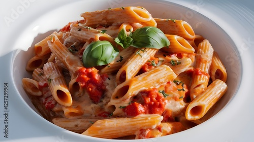 tomato sauce over spaghetti