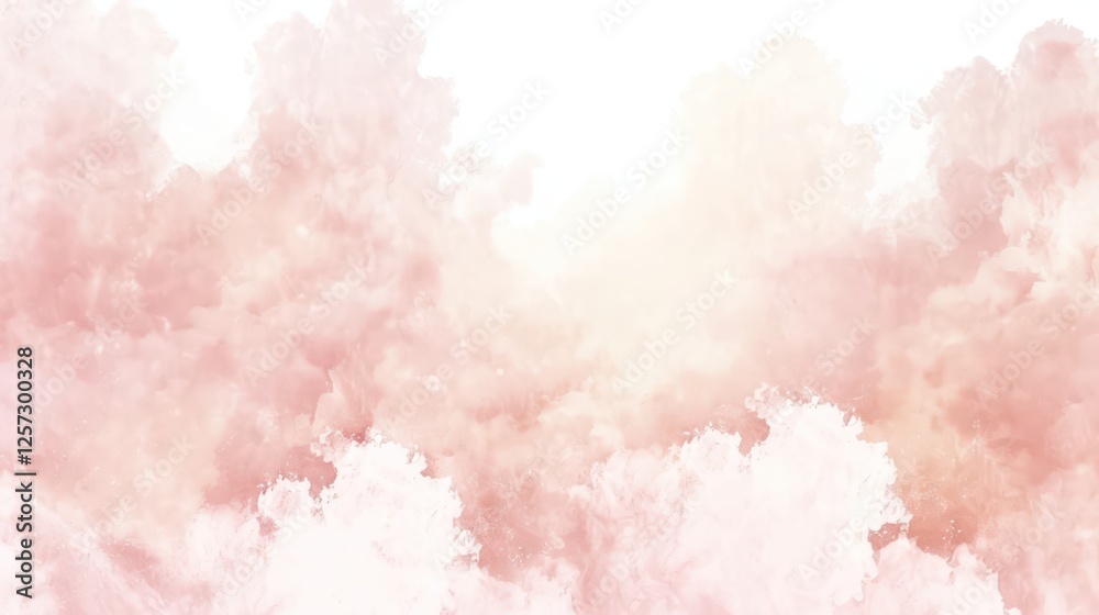 Fototapeta premium Pastel Dream: A Watercolor Sky of Soft Hues