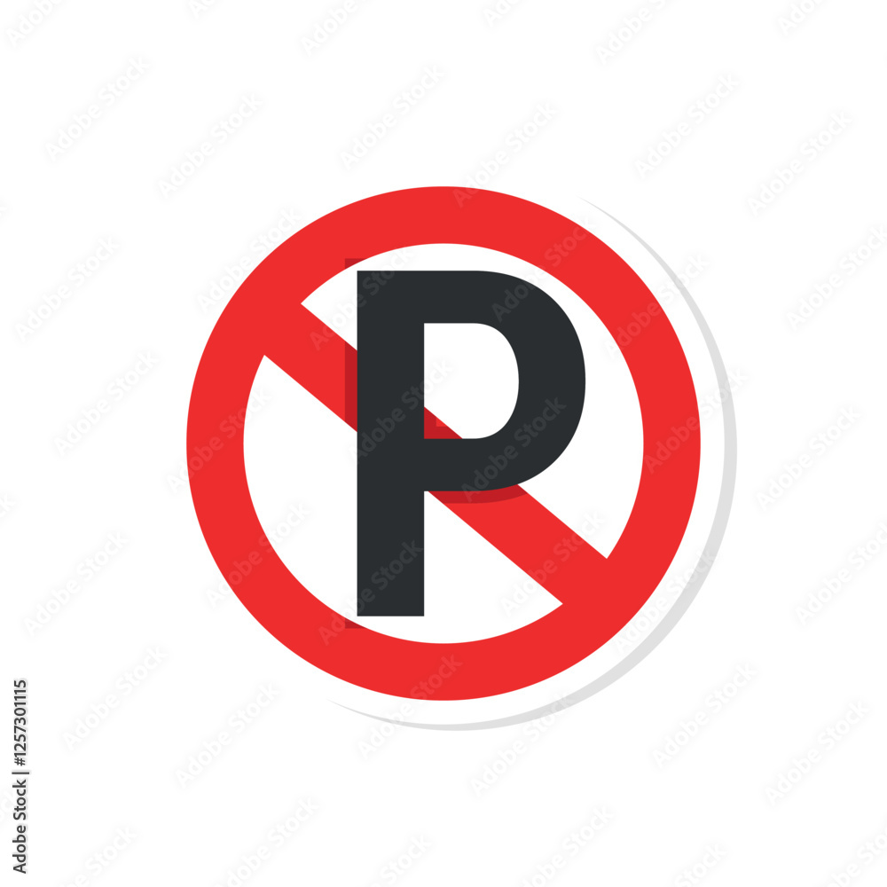 red circle design vector of no parking sign. red circle design vector of no parking sign.