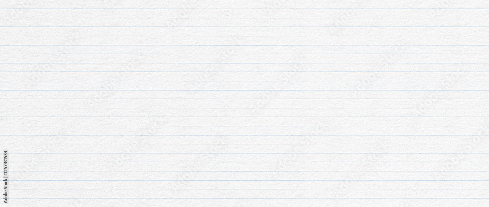 Lined paper background. White notebook sheet with blue lines banner Lined paper background. White notebook sheet with blue lines banner