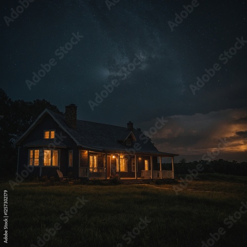 house in the night