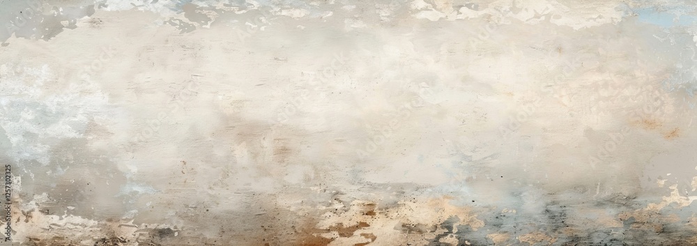 Fototapeta premium Beige Grungy Wall Background With Weathered Texture. Perfect For Adding A Vintage Or Rustic Feel To Your Designs.
