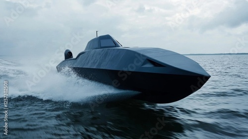 Stealthy Watercraft - Futuristic Speedboat photo