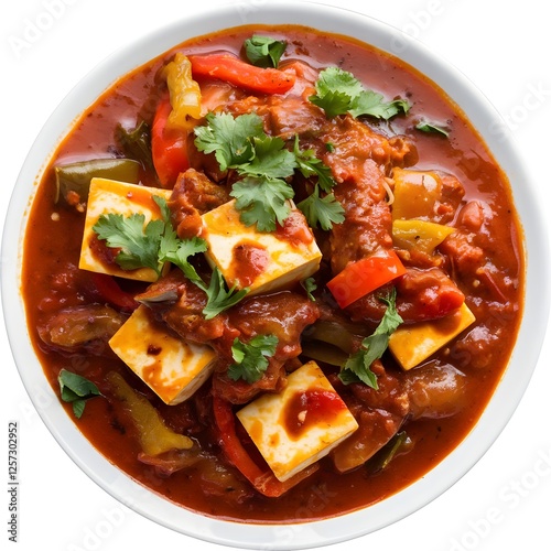 A tasty Paneer Masala dish in a white bowl