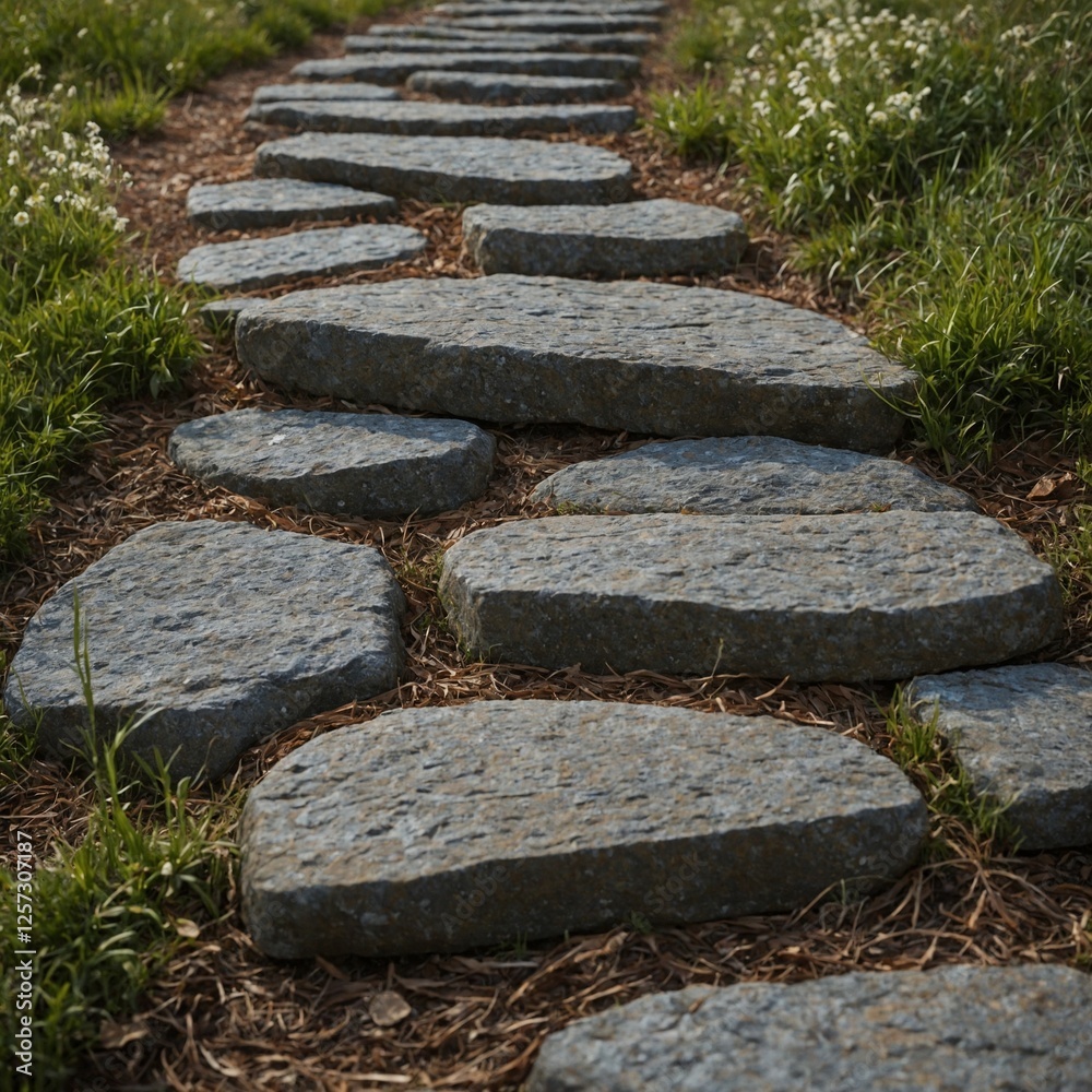 stone path in the park stone path in the park
