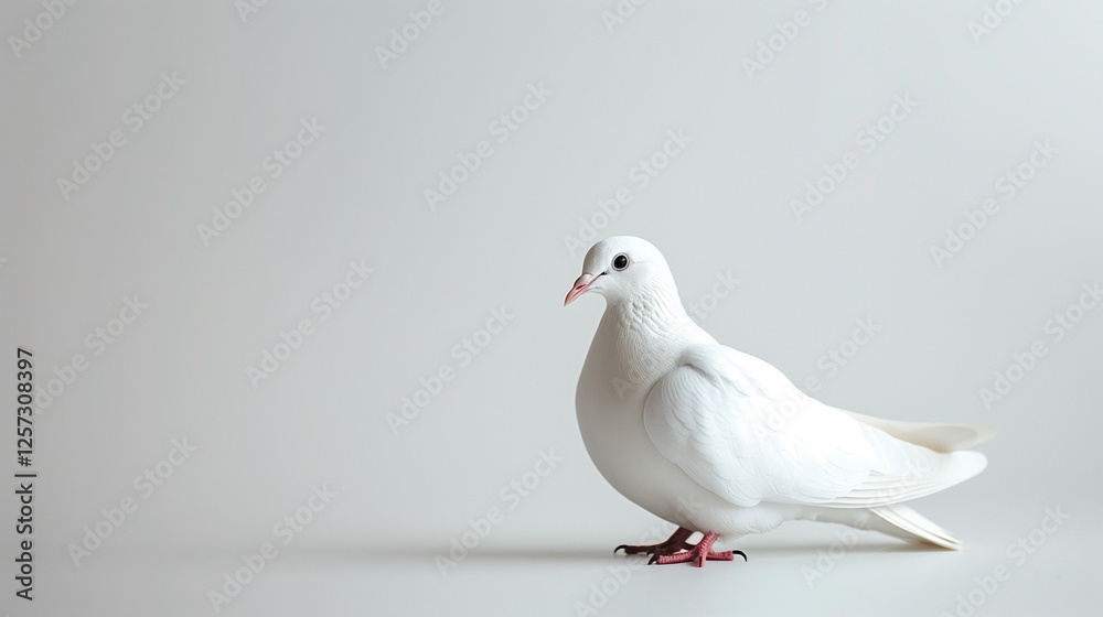 A white dove on a white background, symbolizing peace and purity, with a minimalist and serene design. A white dove on a white background, symbolizing peace and purity, with a minimalist and serene design.