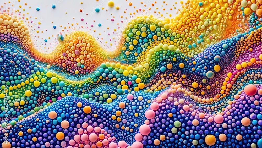 Abstract art piece in a pointillism style Abstract art piece in a pointillism style