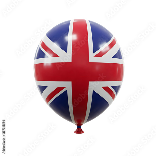 united kingdom flag balloon isolated on transparent background 