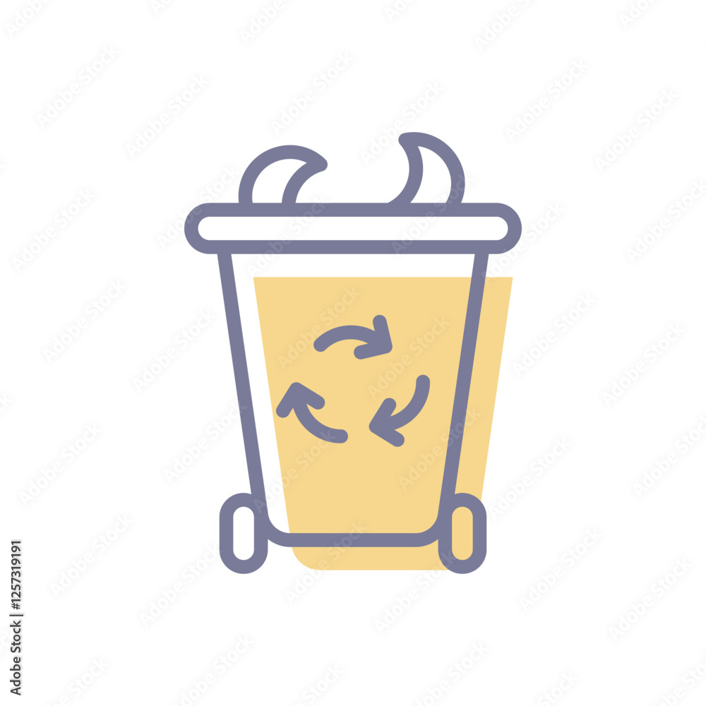 Organic Bin vector icon Organic Bin vector icon