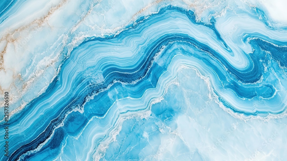 Fototapeta premium Vibrant Blue Marble Background Capturing Natural Stone Beauty. Ideal for Timeless and Elegant Design Visuals.