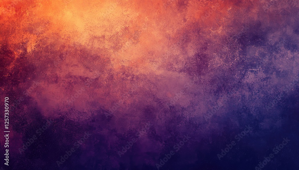 Obraz premium Abstract vibrant color blend, textured background, sunset, dark sky