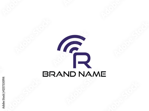 R  wi fi lettre logo, wifi symbol