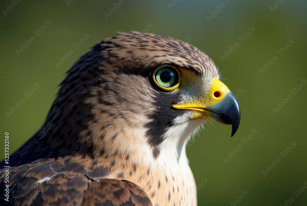 Close-up of a bird of prey with turned head Close-up of a bird of prey with turned head