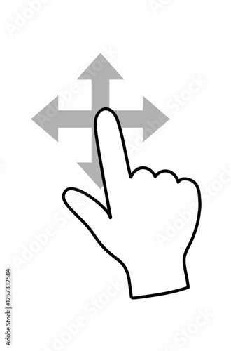 上下左右にスクロールするアイコン