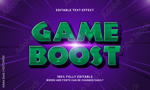 game boost editable text effects with a game and play theme