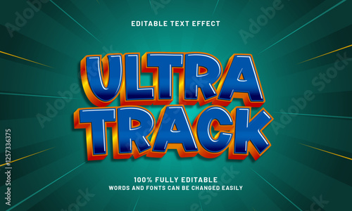 ultra track editable text effect with a racing and speed theme