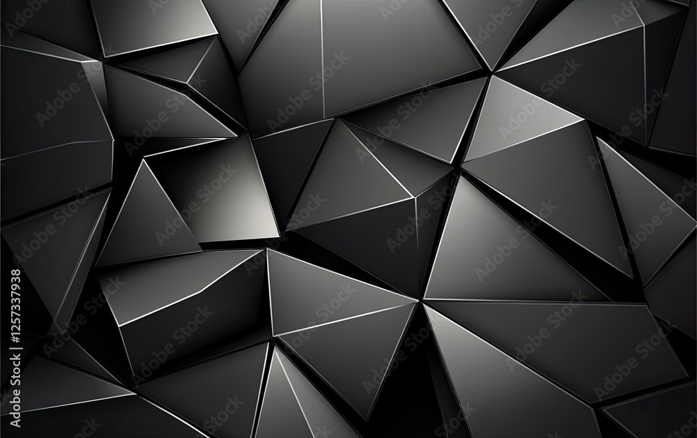 Abstract shattered black triangular geometric pattern background Abstract shattered black triangular geometric pattern background