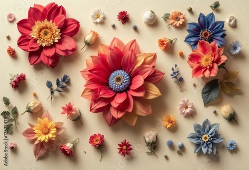 Wallpaper Mural Vibrant Flowers Create a Stunning Floral Arrangement on a Soft Background. Generative AI Torontodigital.ca