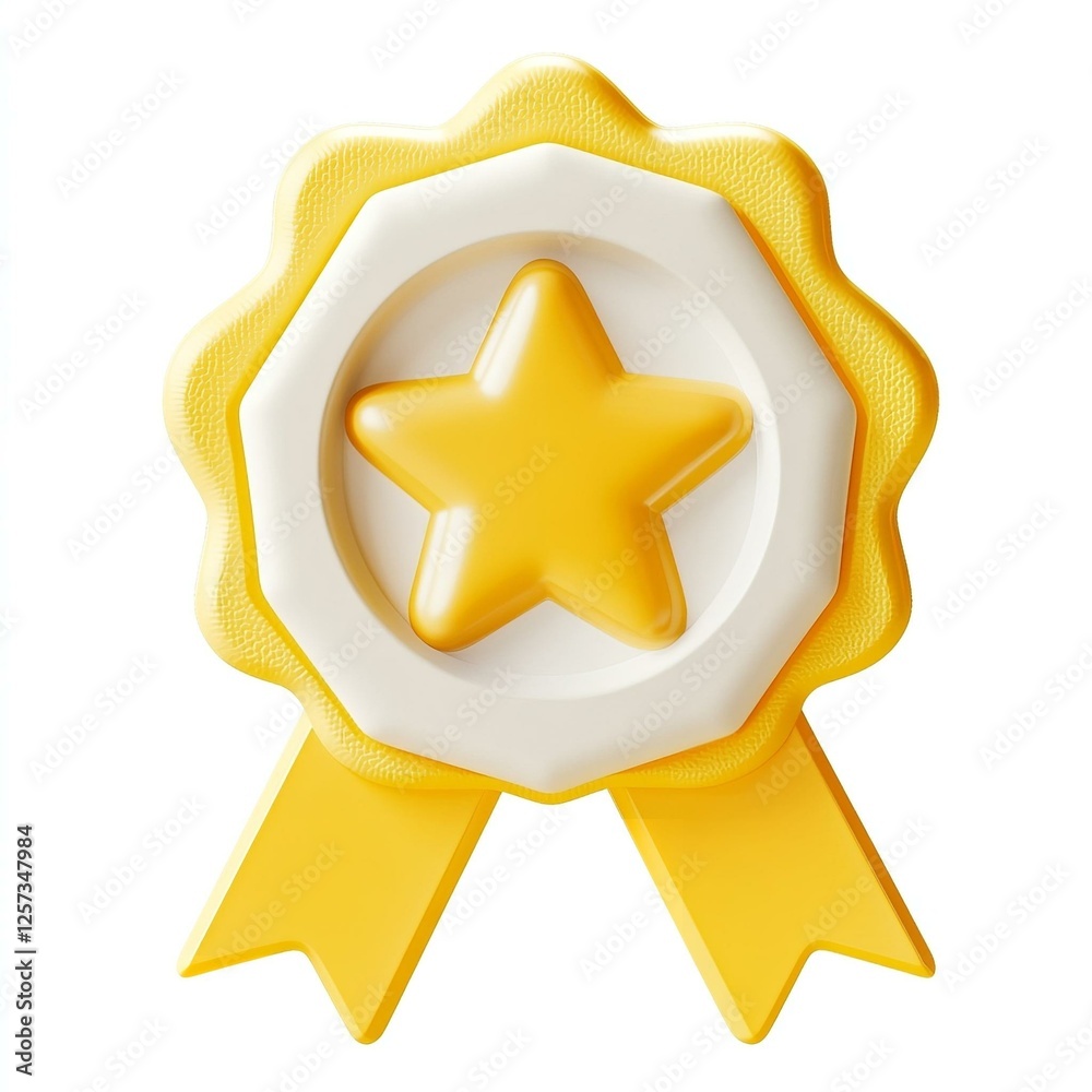 Achievement medal rank 3d rendering icon for website or game. Achievement medal rank 3d rendering icon for website or game.