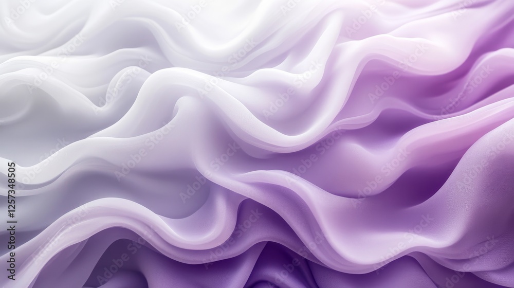 Silky fabric gracefully flows with a dreamy lavender gradient Silky fabric gracefully flows with a dreamy lavender gradient