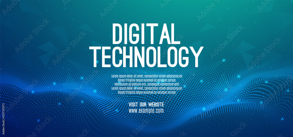 Technology digital speed connect blue green background, cyber nano information, abstract communication, innovation future tech data, internet network connection, Ai big data, line dot illustration