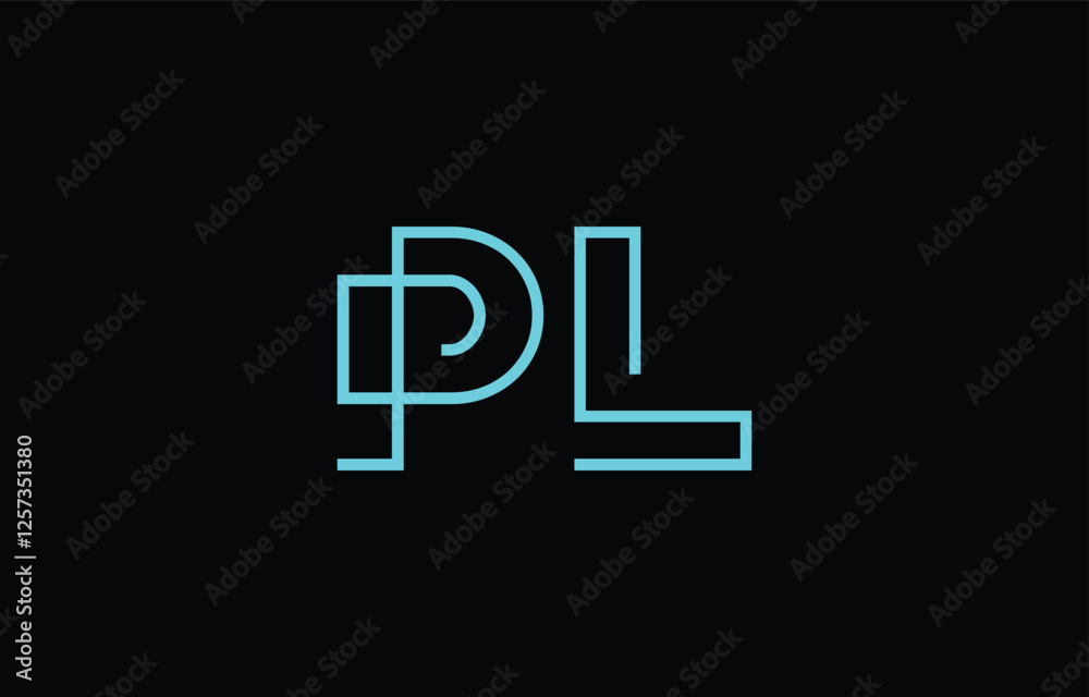Illustration of creative typography featuring stylized letters P and L with a minimal blue color theme, suitable for branding and graphic design inspiration. Illustration of creative typography featuring stylized letters P and L with a minimal blue color theme, suitable for branding and graphic design inspiration.
