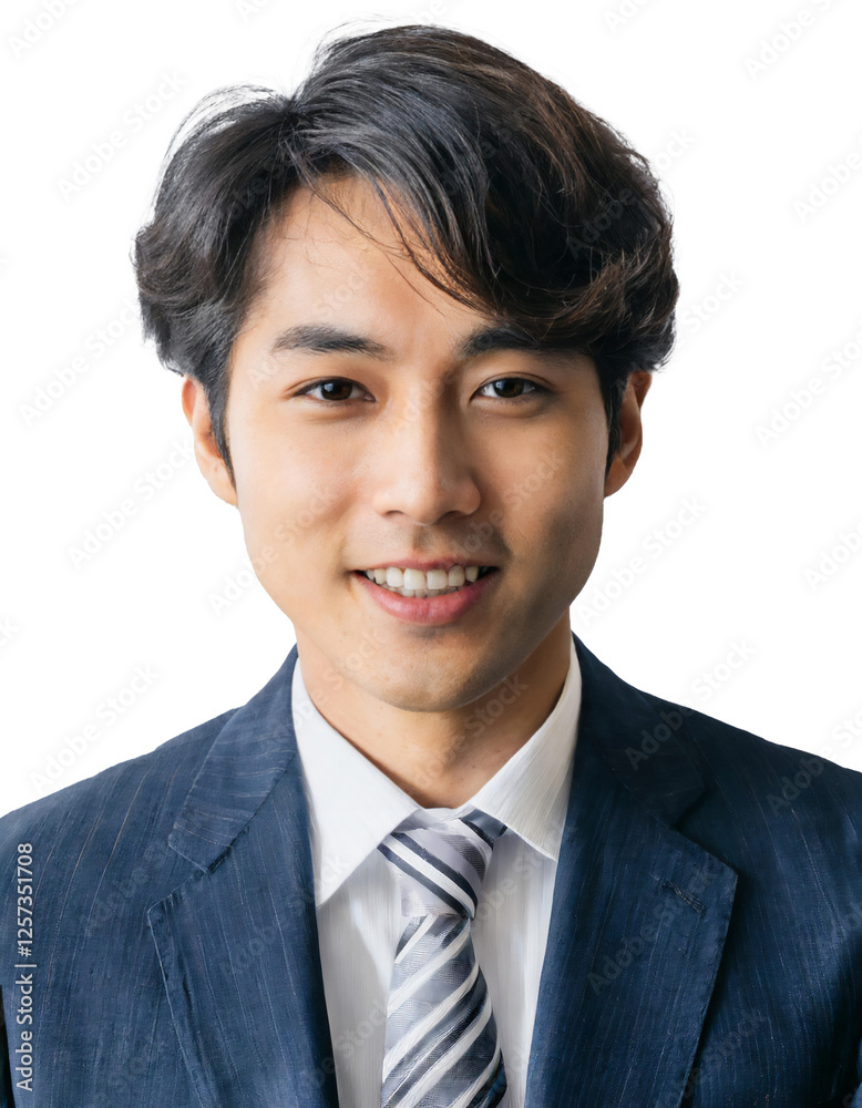 Portrait of only one Man. White Background. Portrait of only one Man. White Background.
