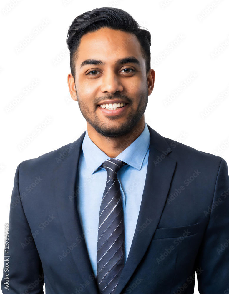 Portrait of only one Man. White Background. Portrait of only one Man. White Background.