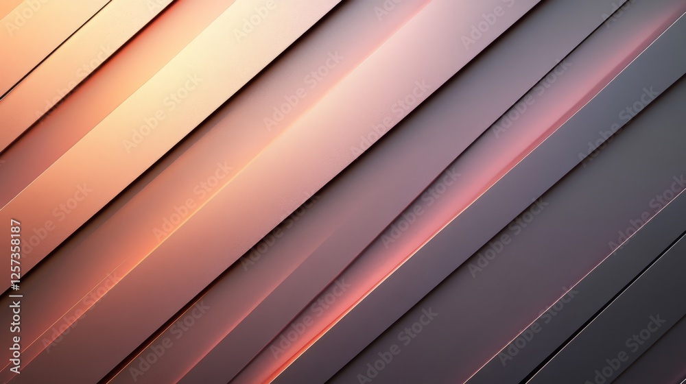Fototapeta premium Diagonal arrangement of colorful panels exhibiting depth and contrast