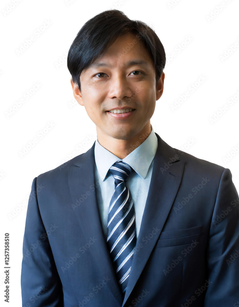 Portrait of only one Man. White Background. Portrait of only one Man. White Background.