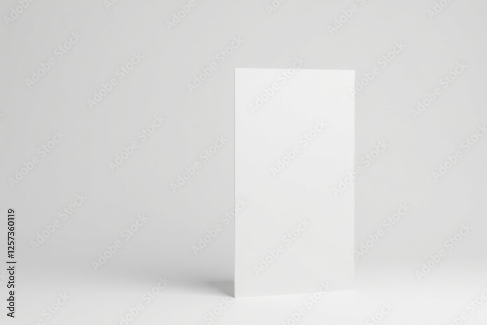 Blank Vertical Rectangle Paper Mockup on a Light Background for Design Presentations Blank Vertical Rectangle Paper Mockup on a Light Background for Design Presentations