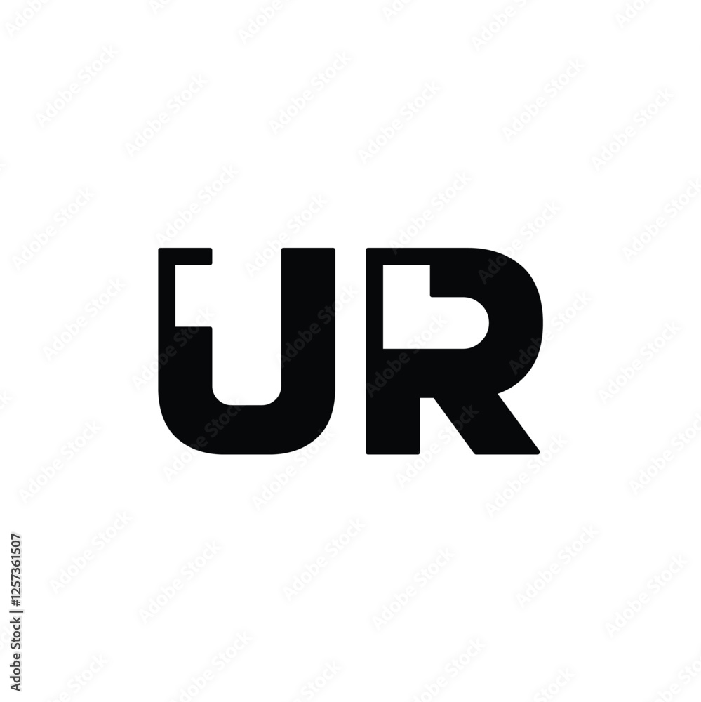 UR monogram logo design letter text name symbol monochrome logotype alphabet character simple logo UR monogram logo design letter text name symbol monochrome logotype alphabet character simple logo