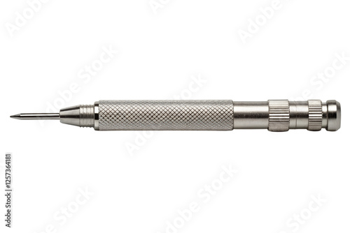 Metal center punch tool for marking isolated with transparent background